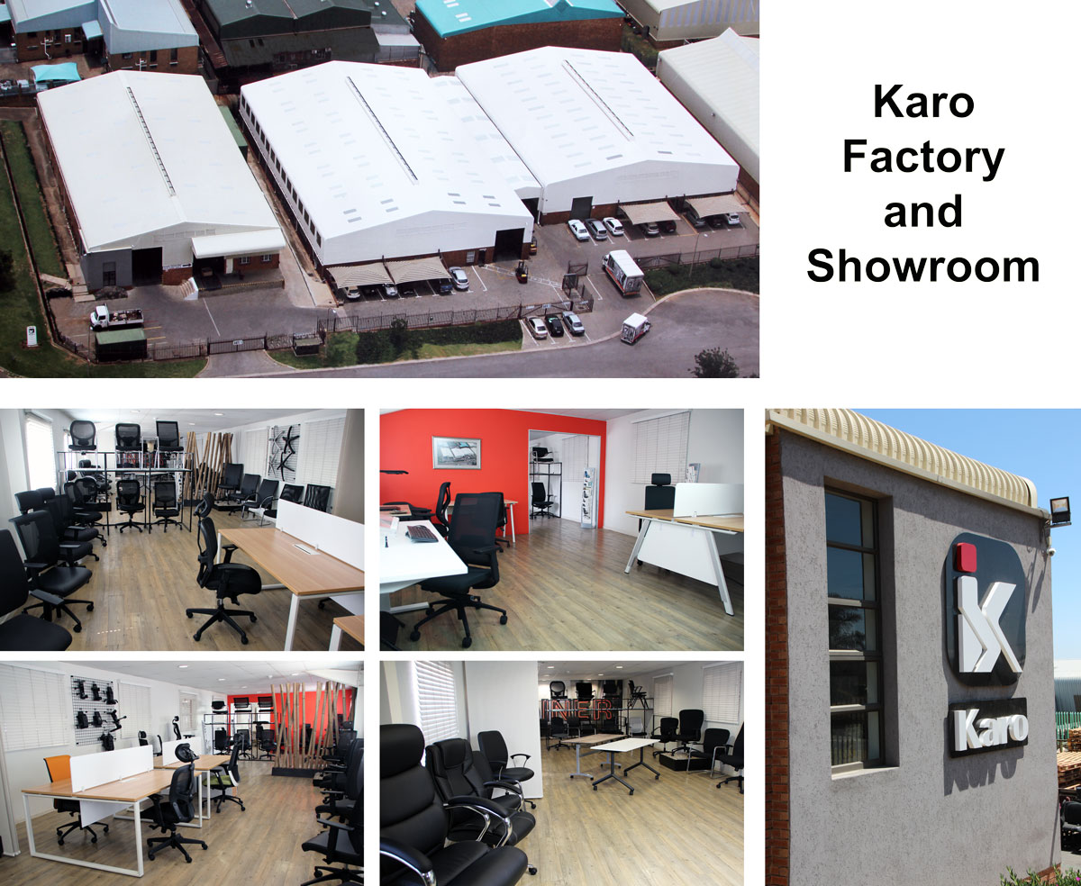 Karo factory and showroom, South Africa, manufacturers of gaming stools for casinos and office seating