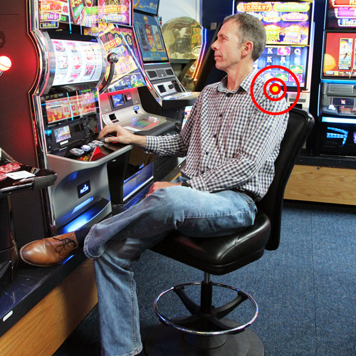 seated ergonomics in the casino gaming room