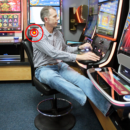 seated ergonomics in the casino gaming room