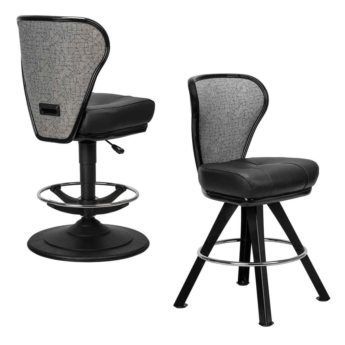 Lunar casino gaming chair for slot machine and table games